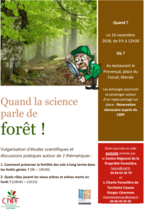 Affiche "quand la science parle de forêt"