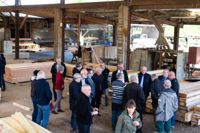 Visite du préfet du Gard le 26/04/2019 à la scierie Nogaret, Cendras